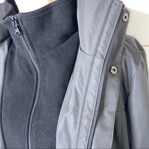 Calvin Klein Coat Women’s Small Heavy Winter Navy Blue Jacket Hood Fleece Lined - Picture 8 of 16